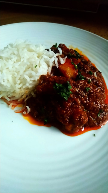 Lamb tikka vindaloo & Balti paneer masala.