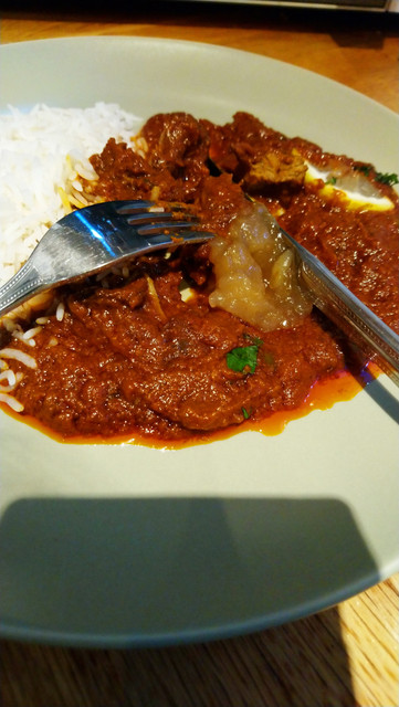 Lamb tikka vindaloo & Balti paneer masala.
